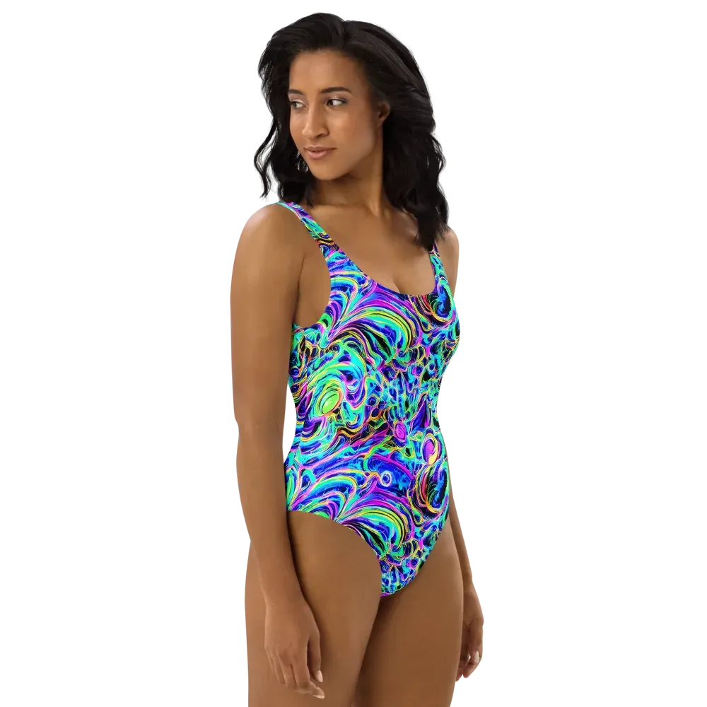 Acid Tidal on One-Piece Swimsuit — Right