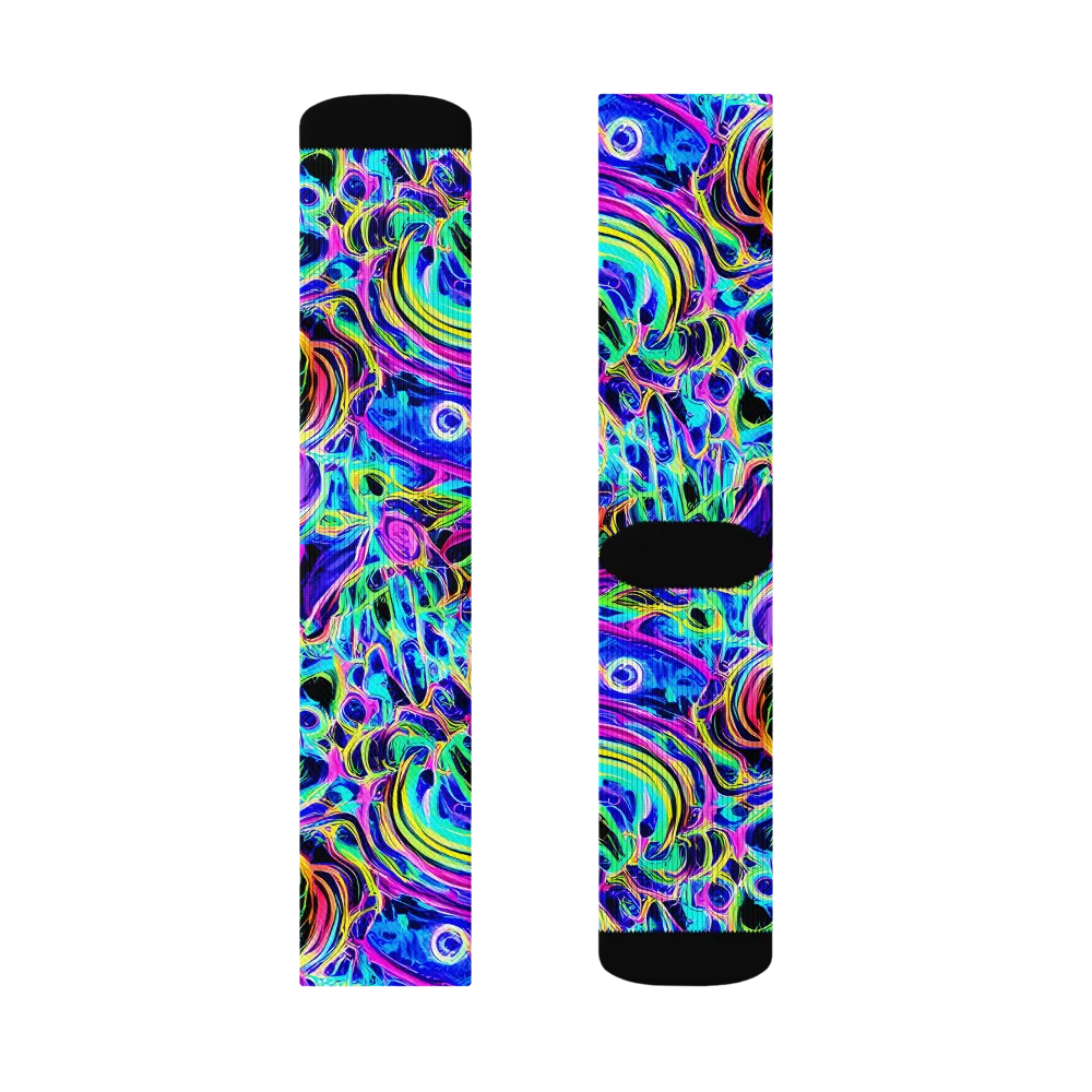 Acid Tidal on Socks — Left Sock