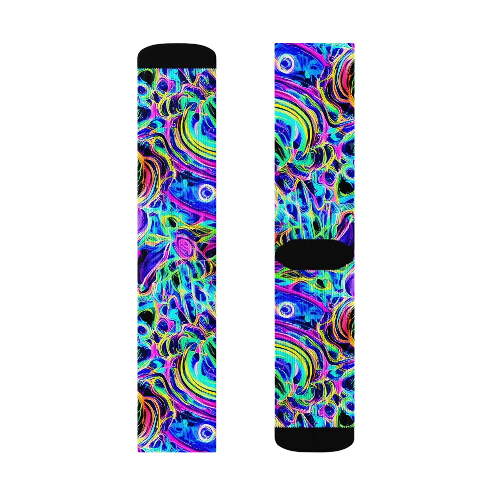 Acid Tidal on Socks — Right Sock
