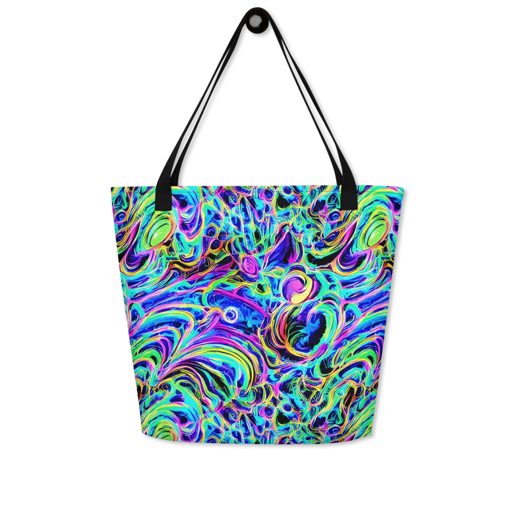 Acid Tidal on Large Tote Bag W/ Pocket — Front