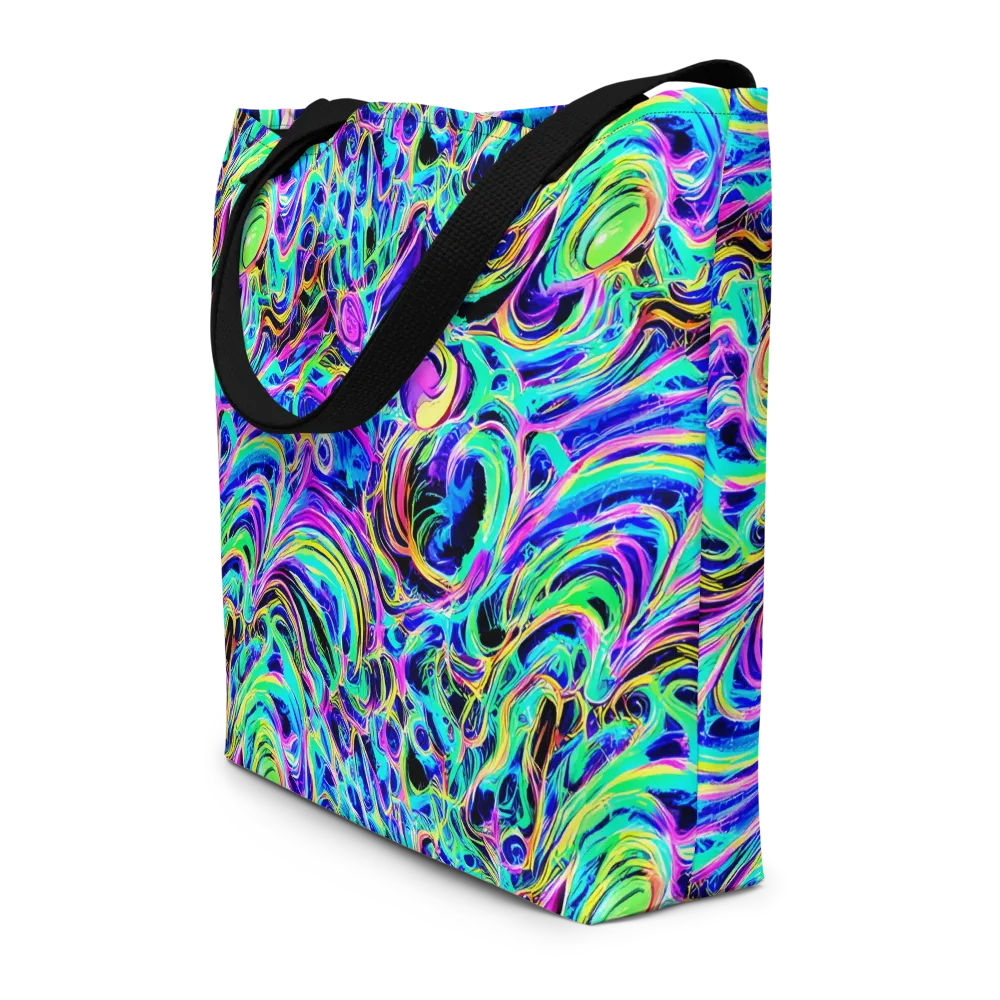 Acid Tidal on Large Tote Bag W/ Pocket — Front