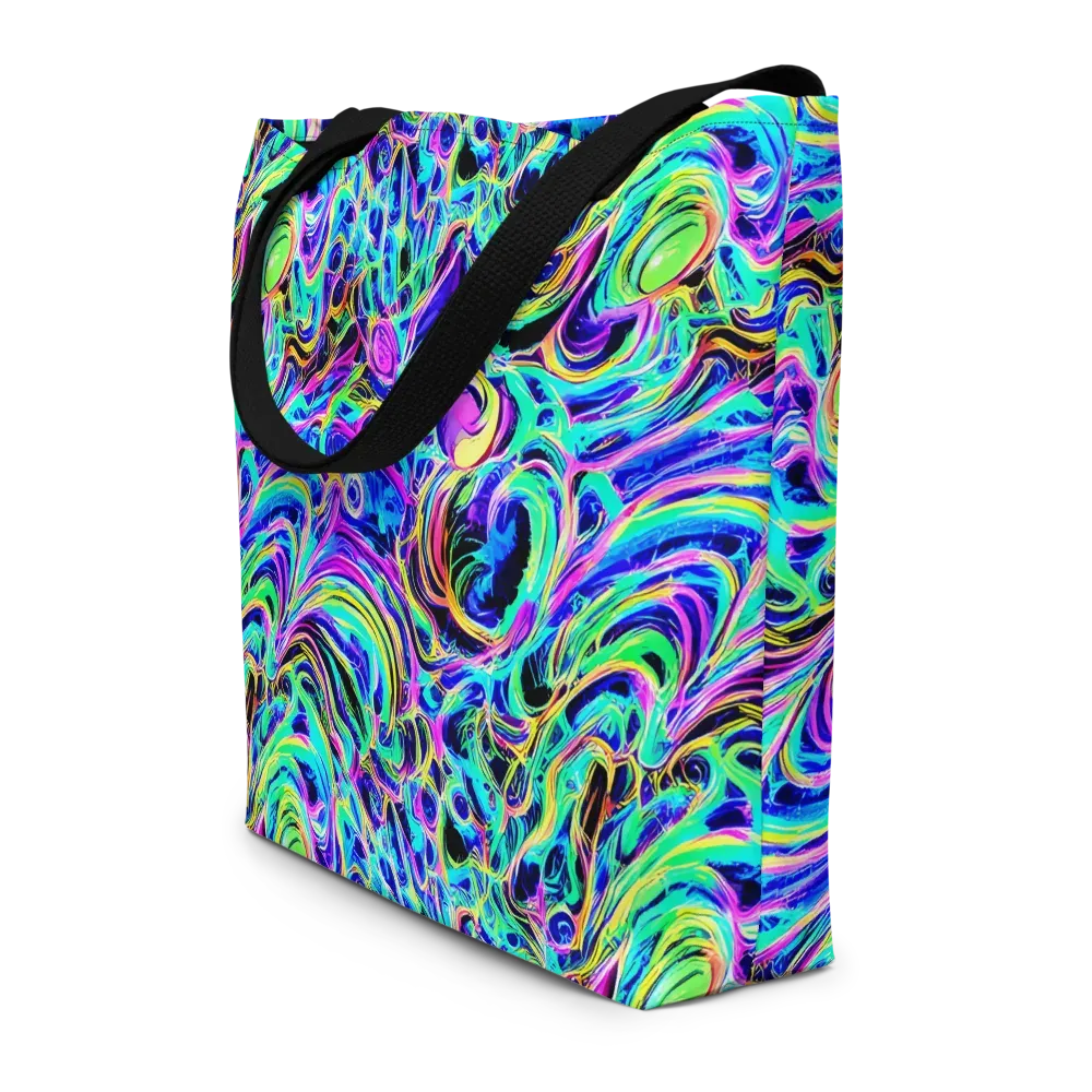 Acid Tidal on Large Tote Bag W/ Pocket — Front