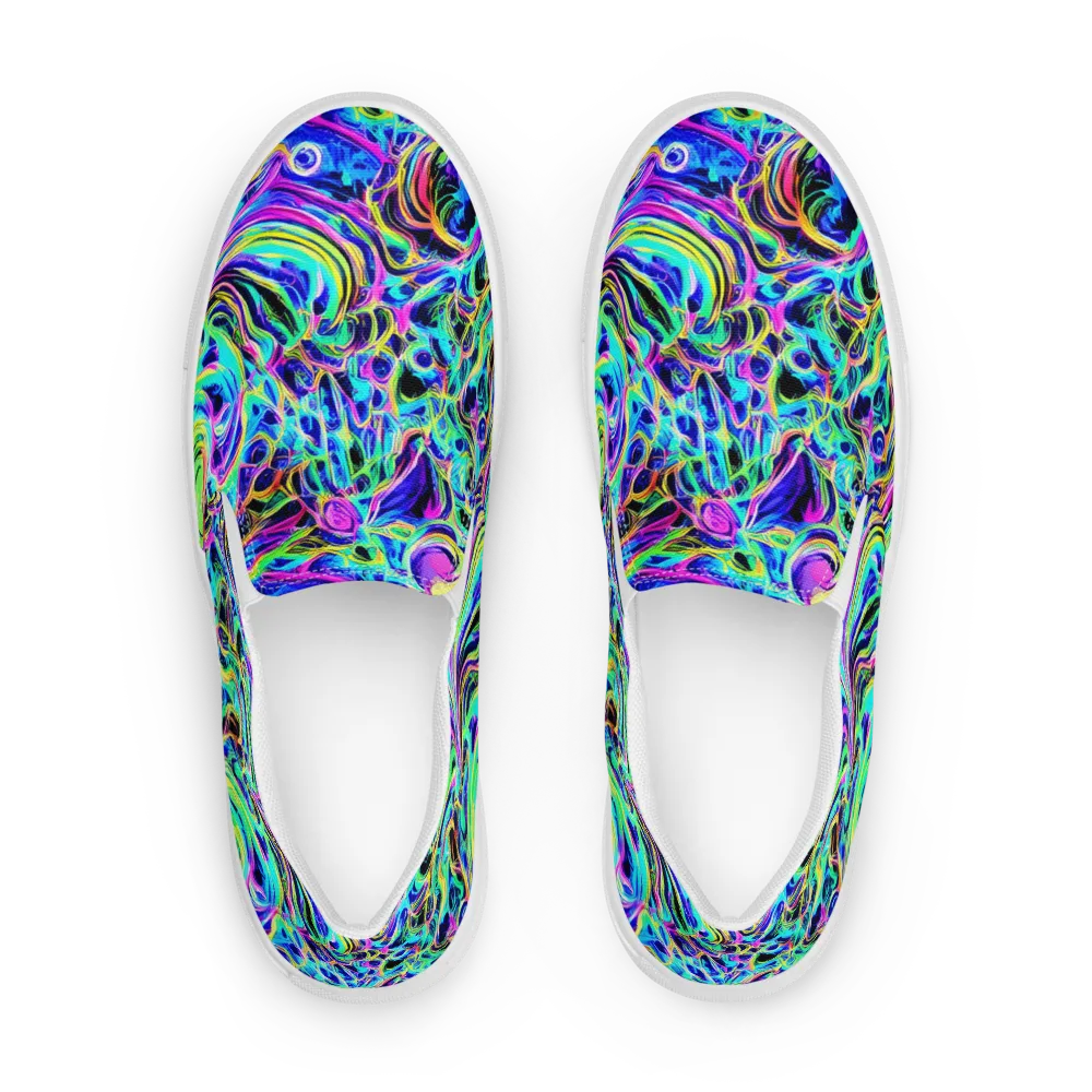 Acid Tidal on Women's Slip-On Canvas Shoes — Front