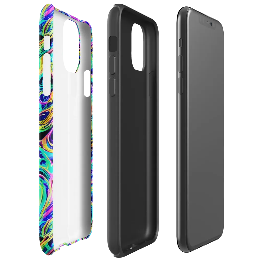 Acid Tidal on Tough Case for iPhone® — Right