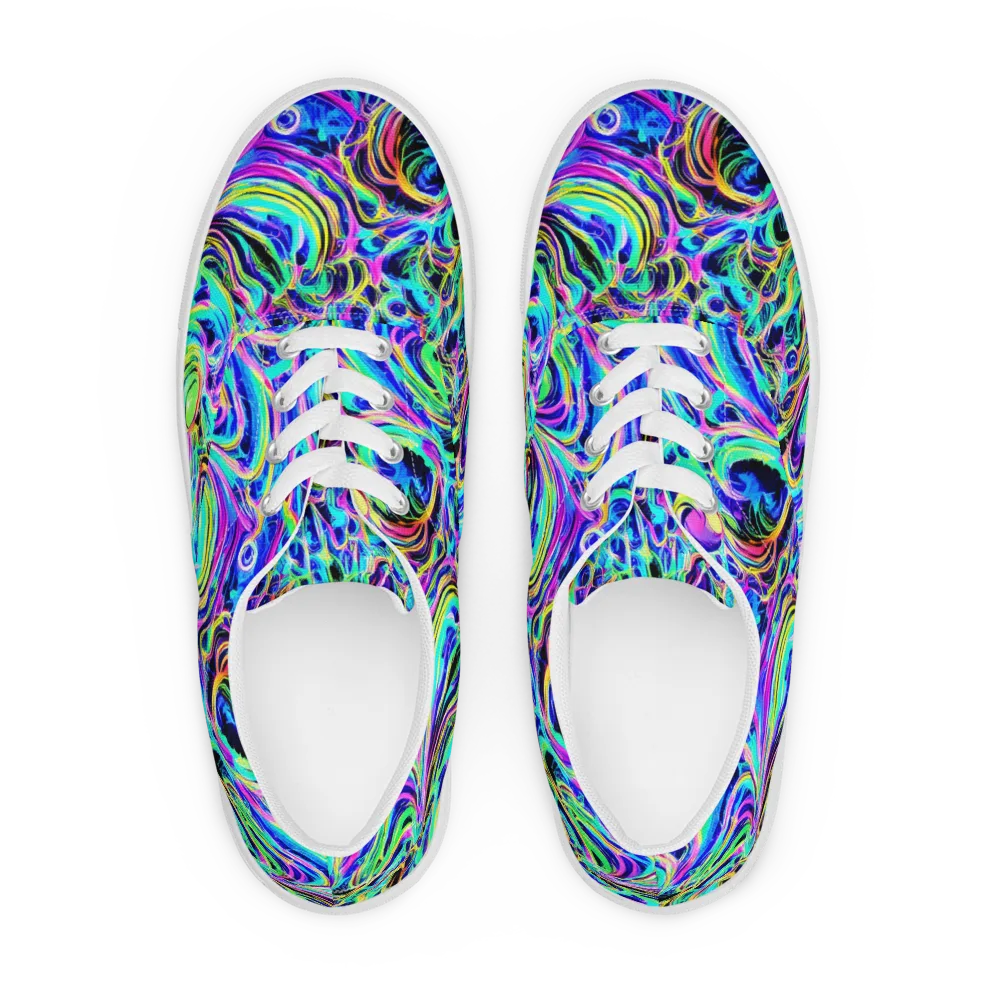Acid Tidal on Men's Lace-Up Canvas Shoes — Front