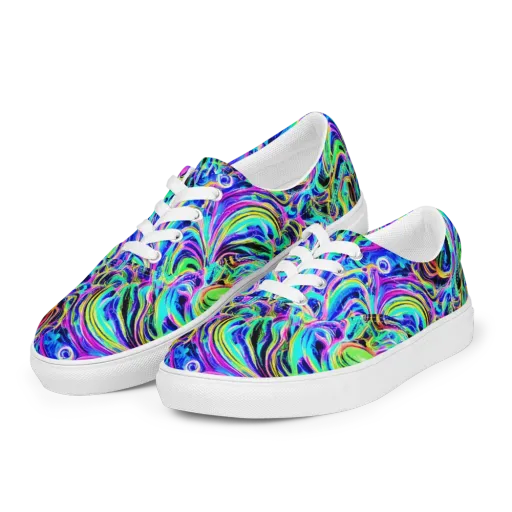 Acid Tidal on a Men's Lace-Up Canvas Shoes