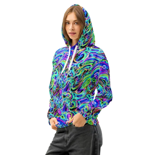 Acid Tidal on a Cotton Hoodie