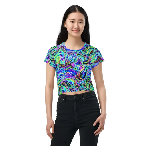 Acid Tidal on a Crop Tee