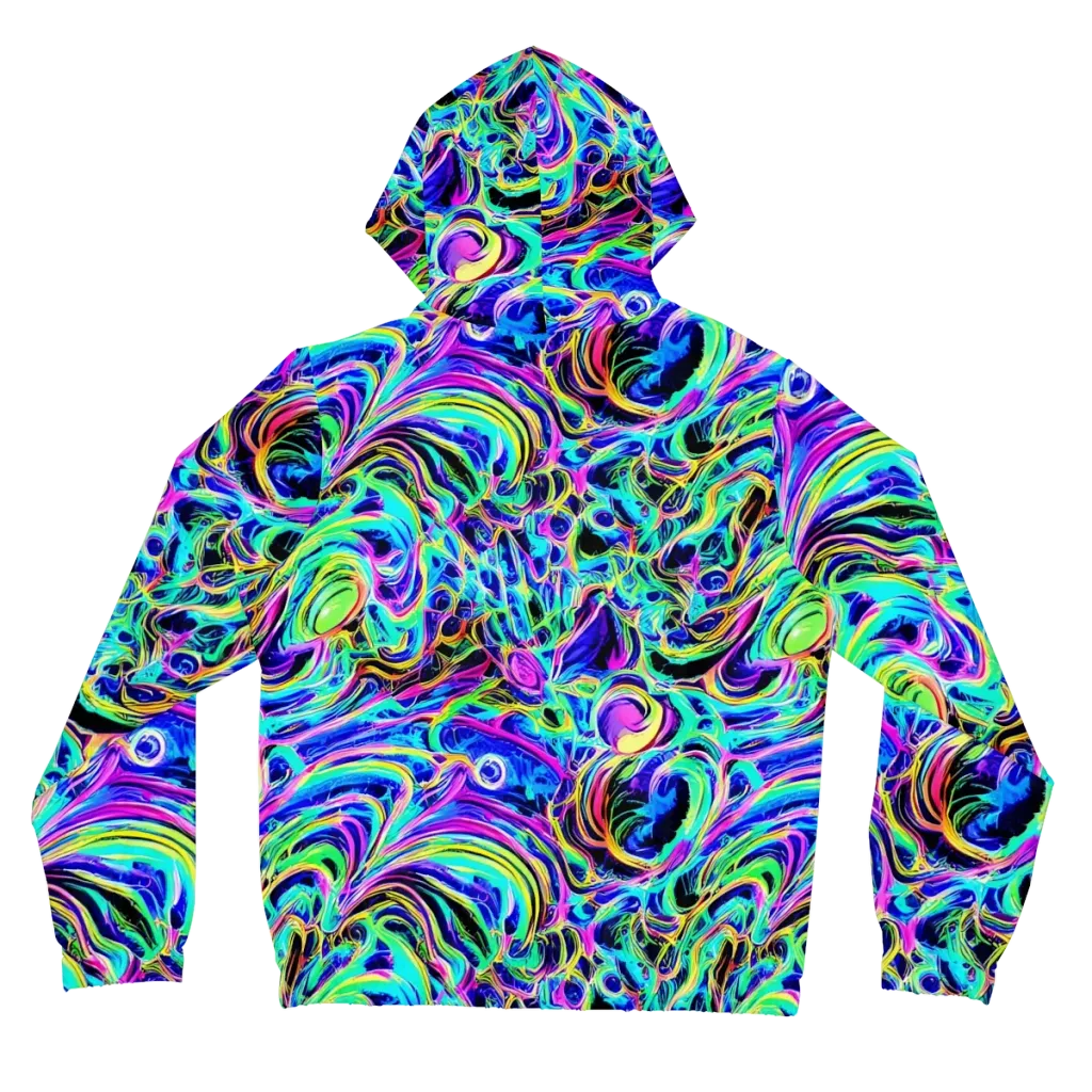 Acid Tidal on Women's Full-Zip Hoodie — Back