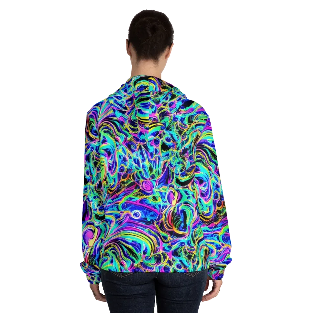 Acid Tidal on Women's Full-Zip Hoodie — Back On Person