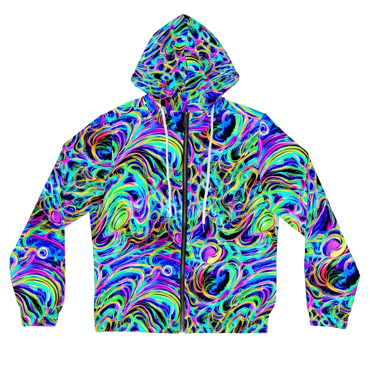 Acid Tidal on Women's Full-Zip Hoodie — Front