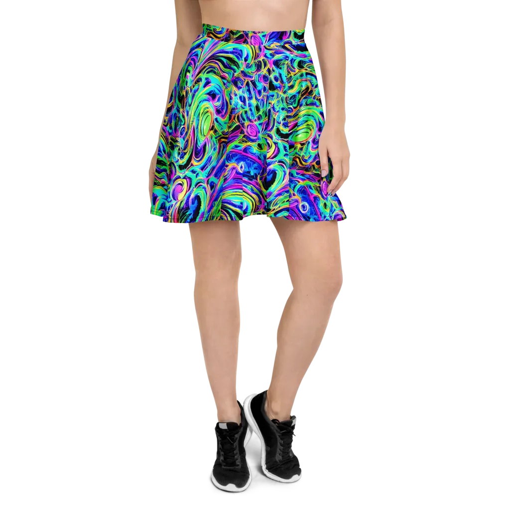 Acid Tidal on Skater Skirt — Front