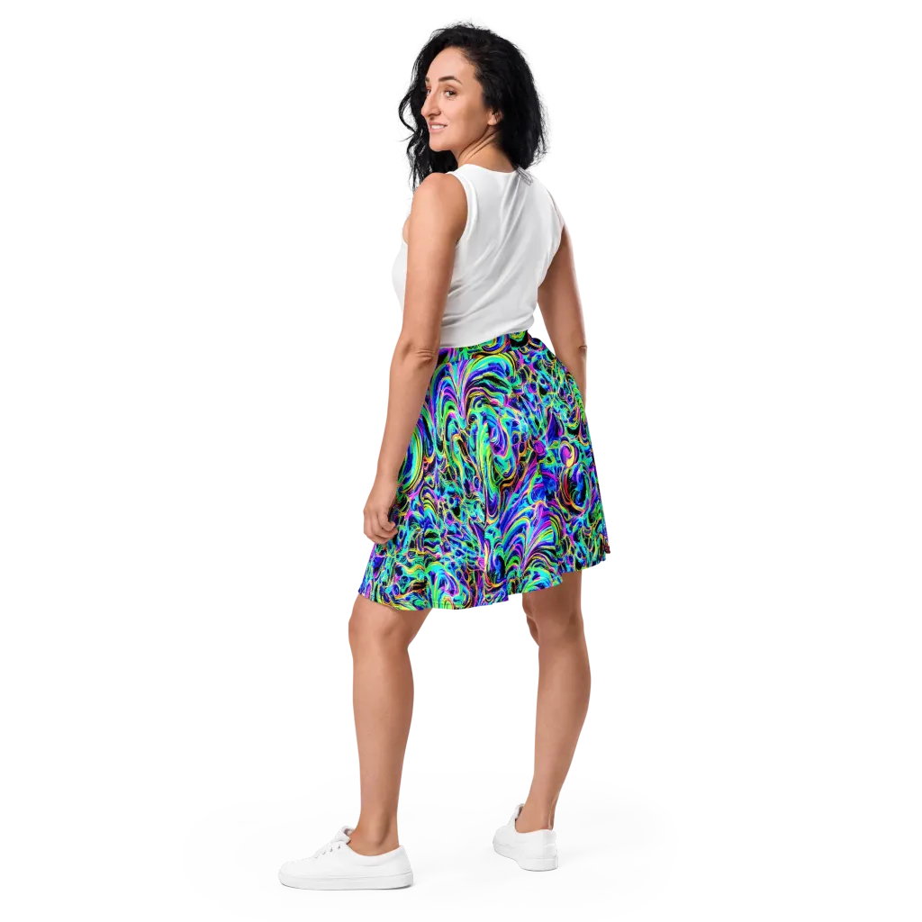 Acid Tidal on Skater Skirt — Back
