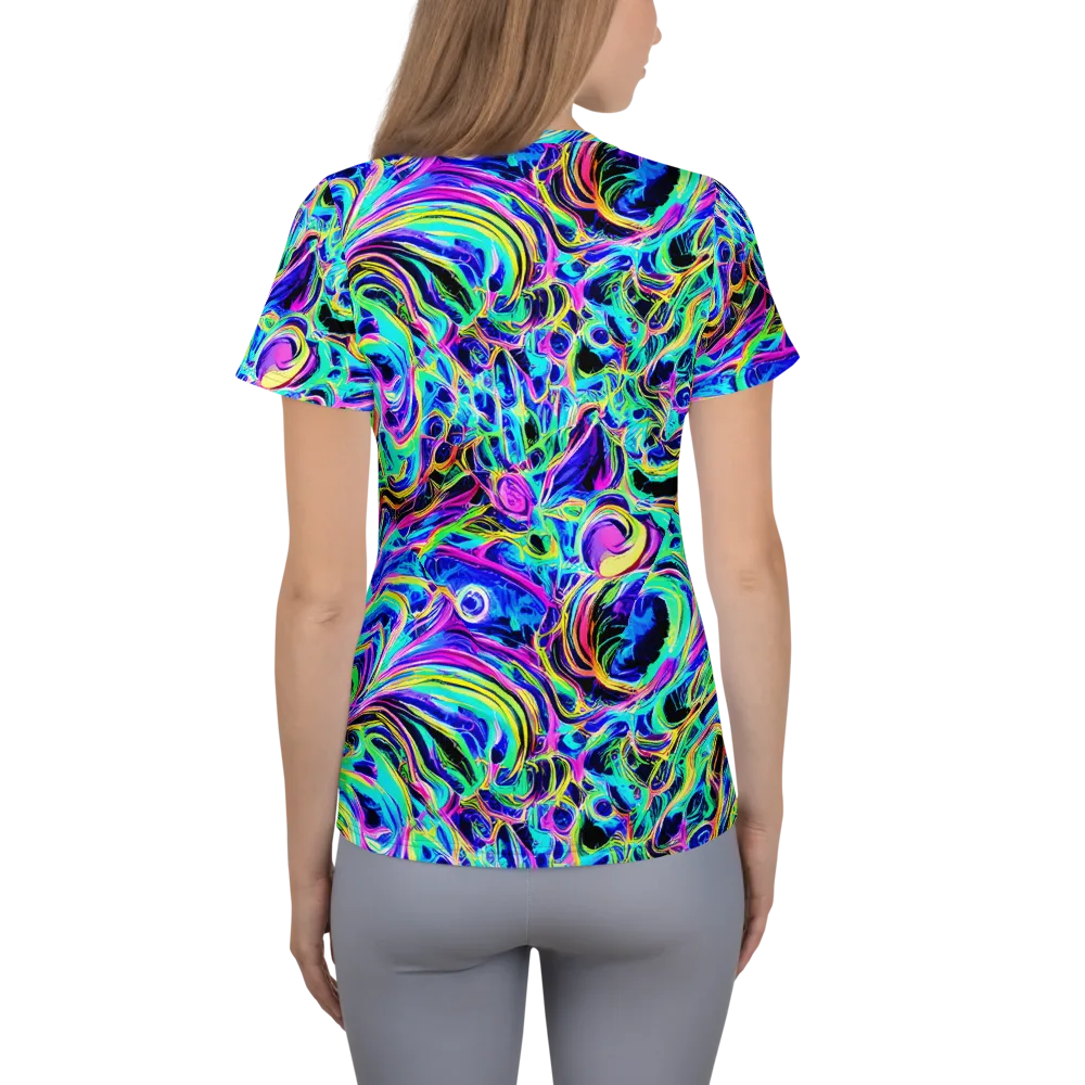 Acid Tidal on Women's Athletic T-Shirt — Back