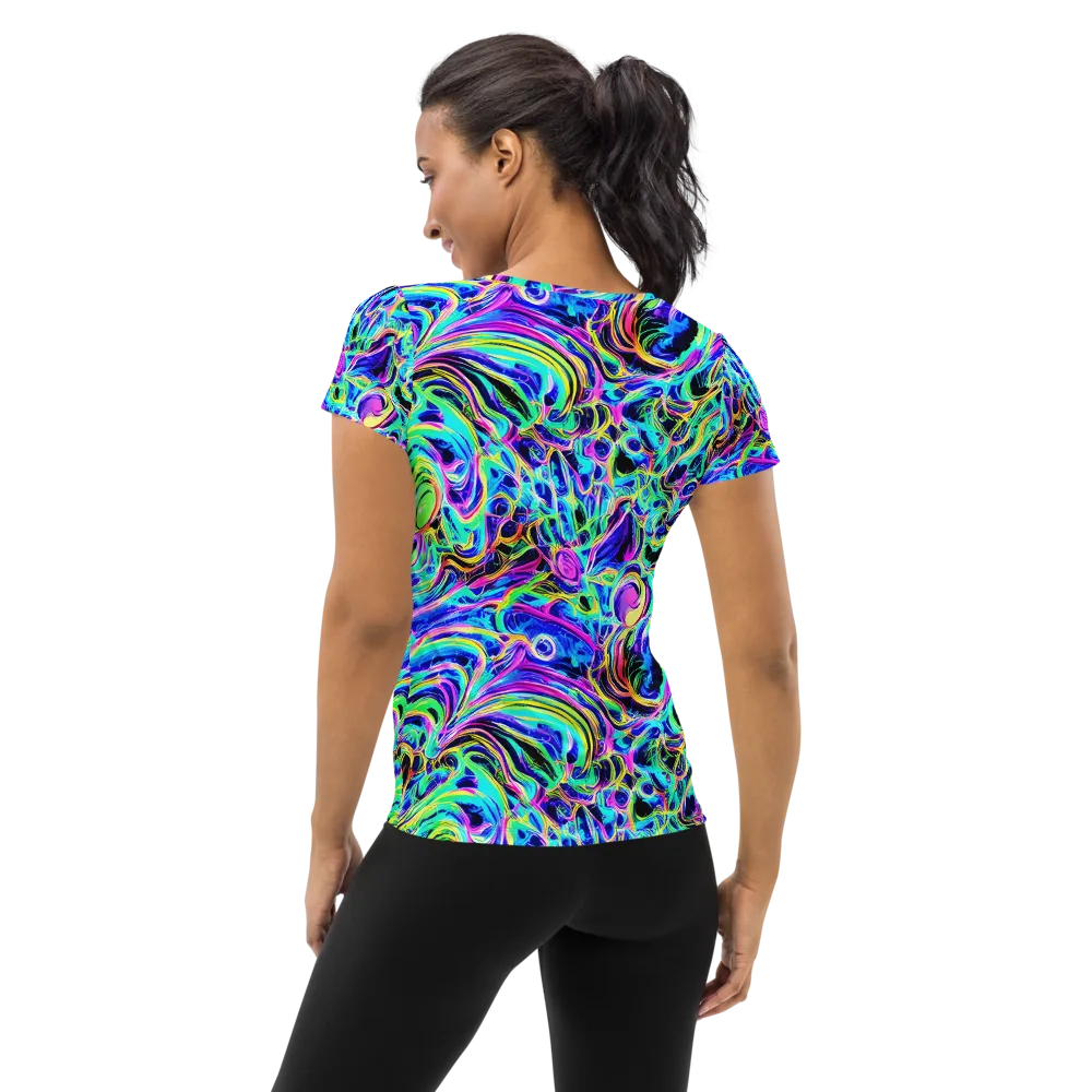 Acid Tidal on Women's Athletic T-Shirt — Back