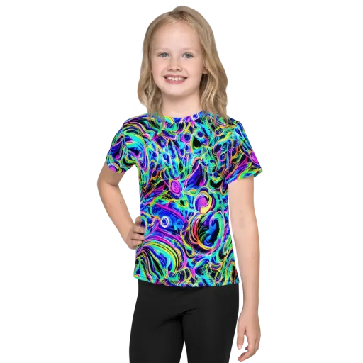 Acid Tidal on a Kids Crew Neck T-Shirt