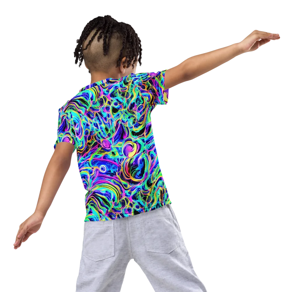 Acid Tidal on Kids Crew Neck T-Shirt — Back