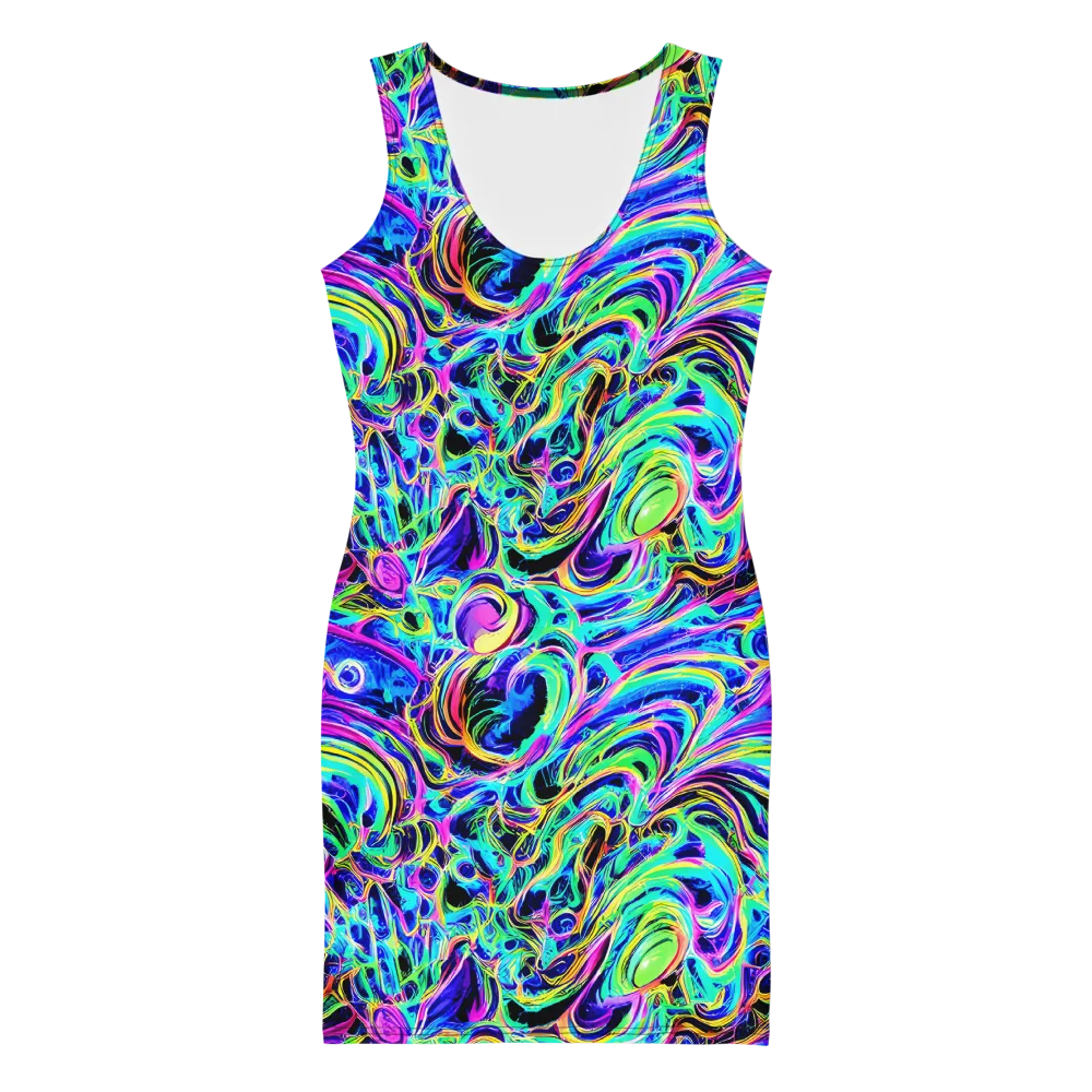 Acid Tidal on Bodycon Dress — Front
