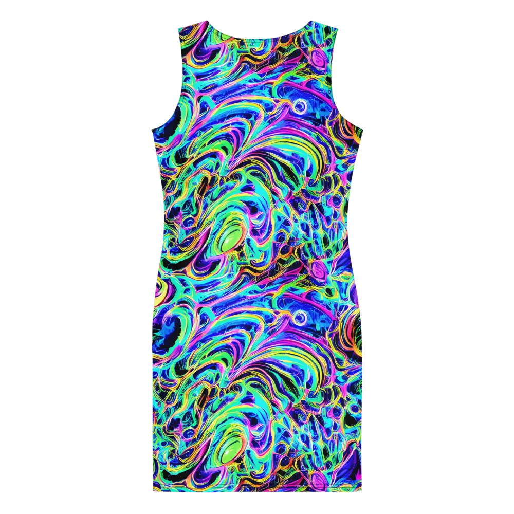 Acid Tidal on Bodycon Dress — Back