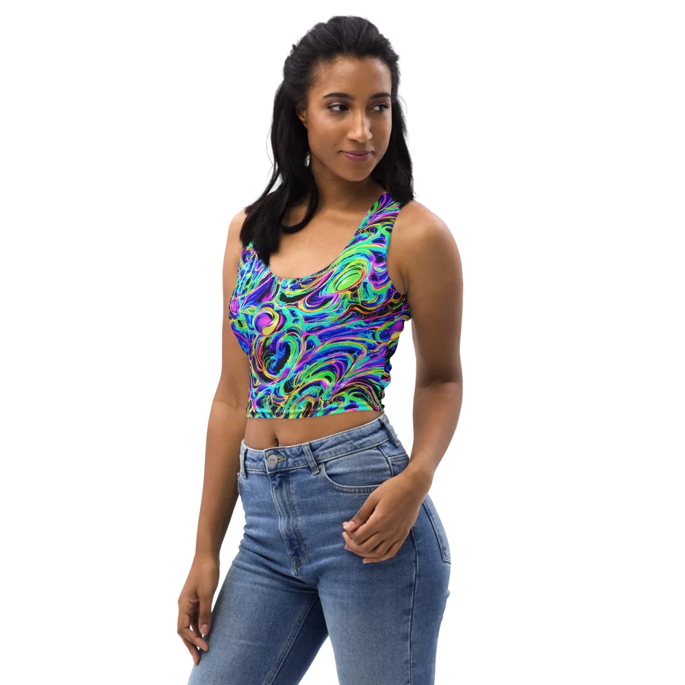 Acid Tidal on Crop Top — Left Front