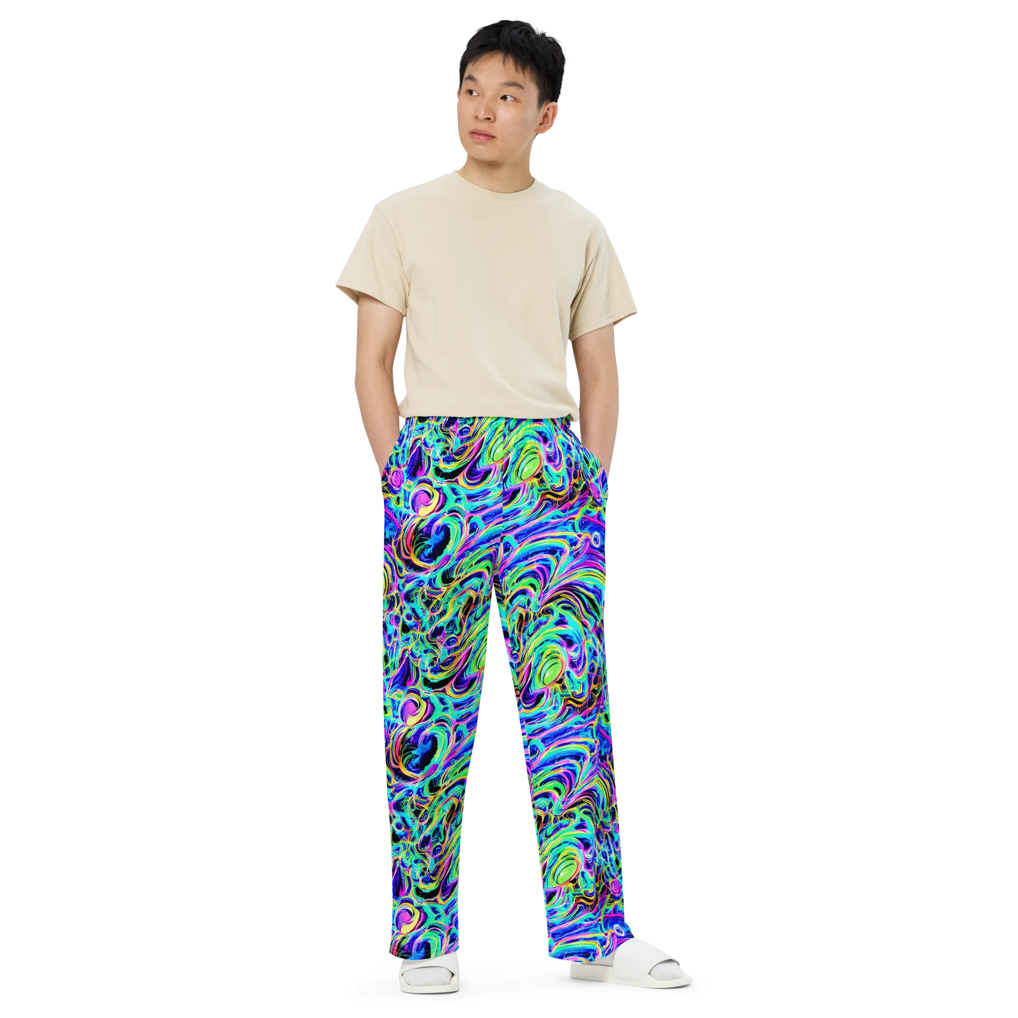 Acid Tidal on Wide-Leg Pants — Front