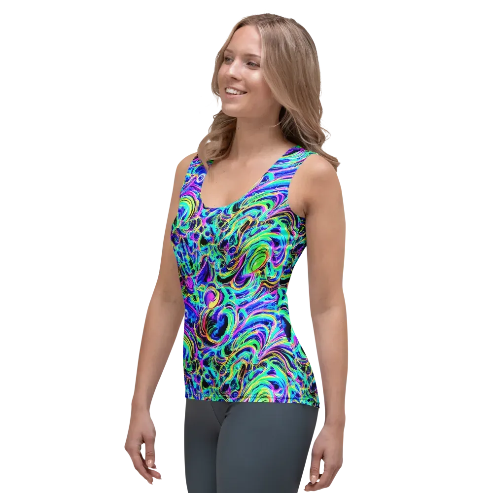 Acid Tidal on Women's Tank Top — Left Front
