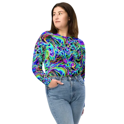 Acid Tidal on a Long Sleeve Crop Top