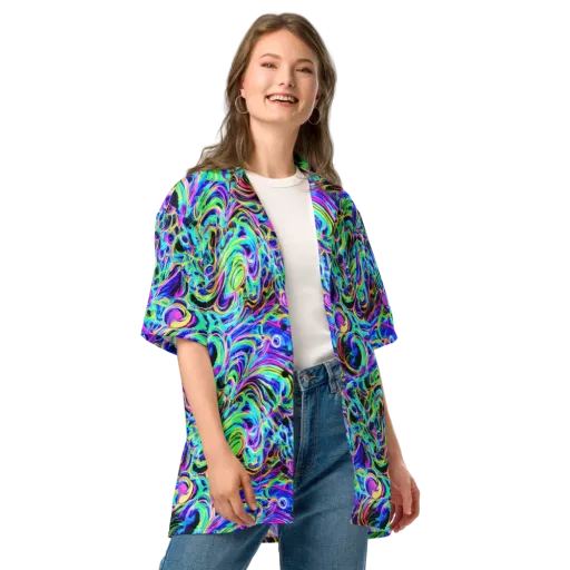 Acid Tidal on a Button Shirt