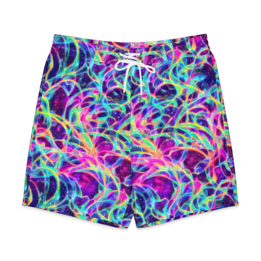 Electric Starweave on a Men's Board Shorts