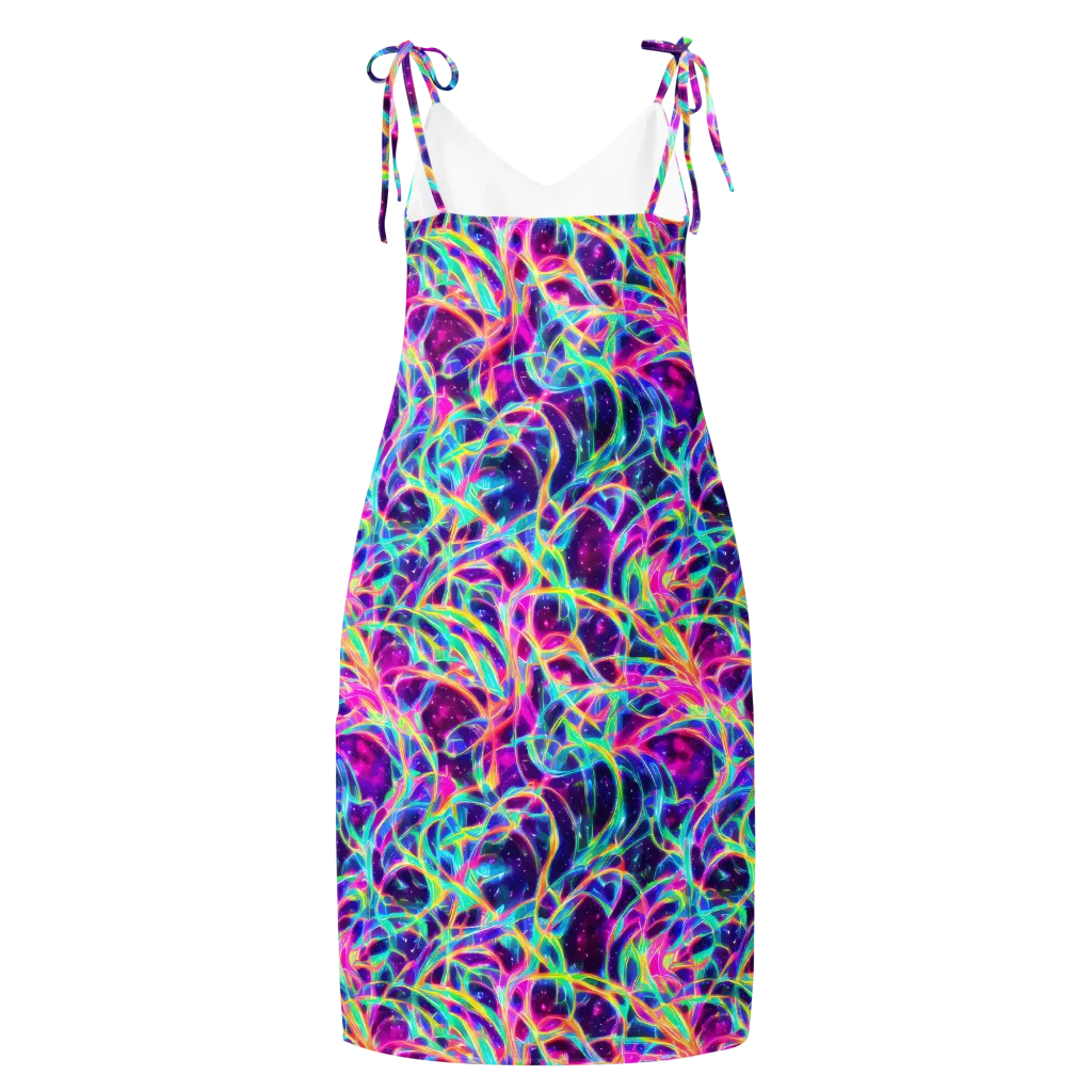 Electric Starweave on Slip Dress — Back