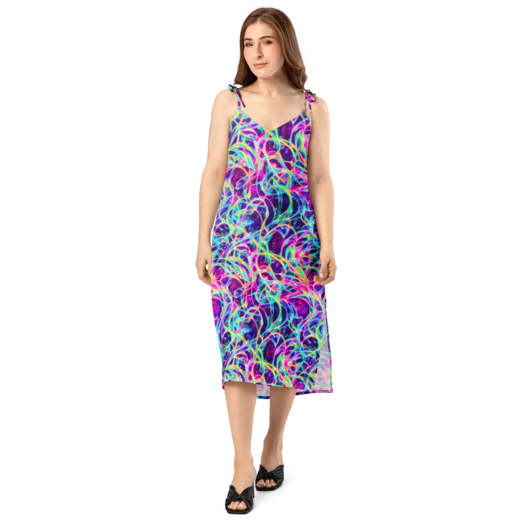 Electric Starweave on Slip Dress — Front