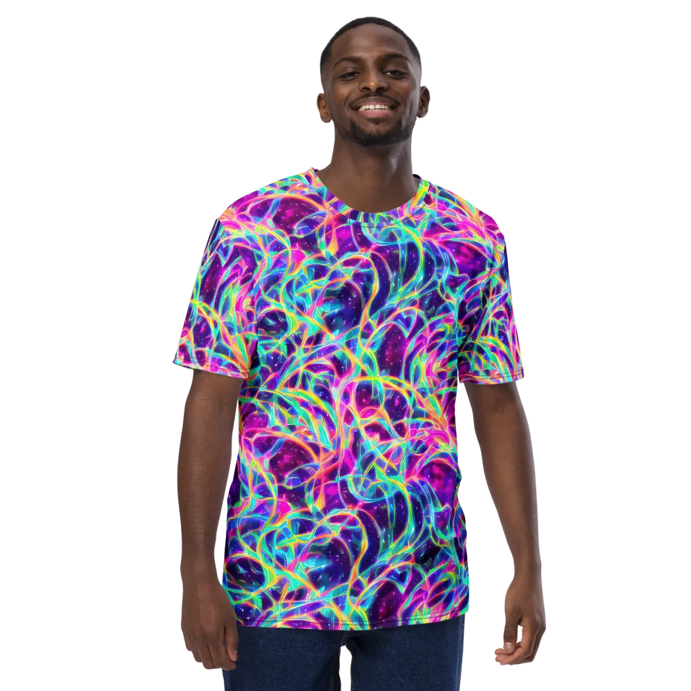 Electric Starweave on Men's Crew Neck T-Shirt — Front