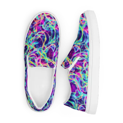 Electric Starweave on a Men's Slip-On Canvas Shoes