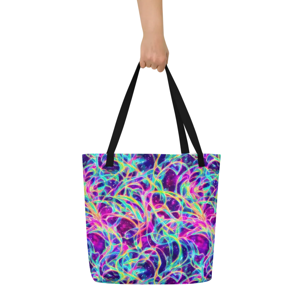 Electric Starweave on Large Tote Bag W/ Pocket — Front