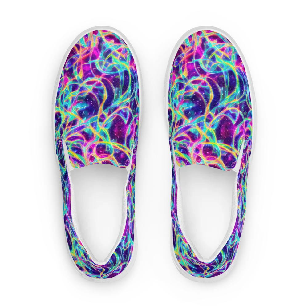 Electric Starweave on Women's Slip-On Canvas Shoes — Front