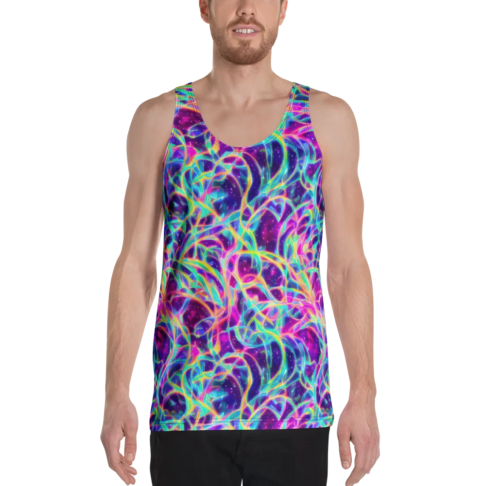 Electric Starweave on Men's Tank Top — Front
