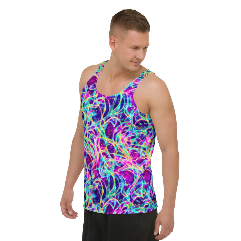 Electric Starweave on Men's Tank Top — Left Front