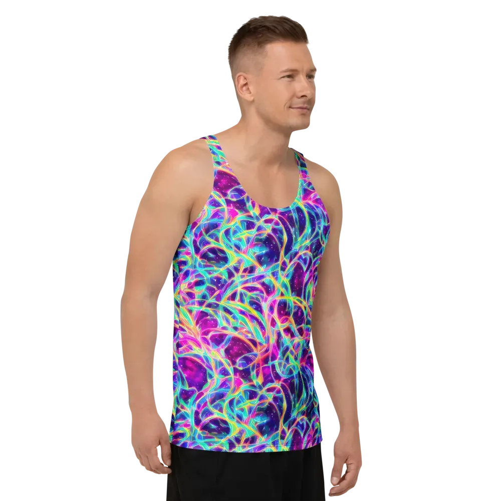 Electric Starweave on Men's Tank Top — Right Front