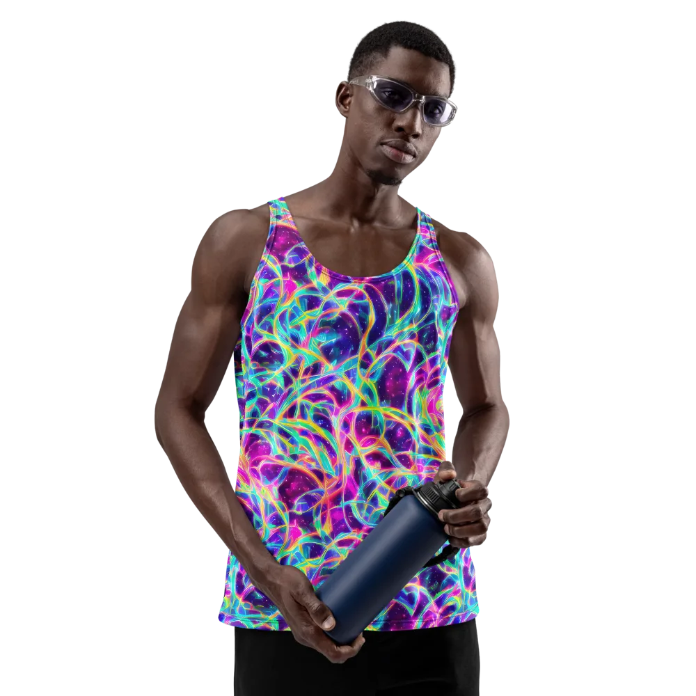 Electric Starweave on Men's Tank Top — Front