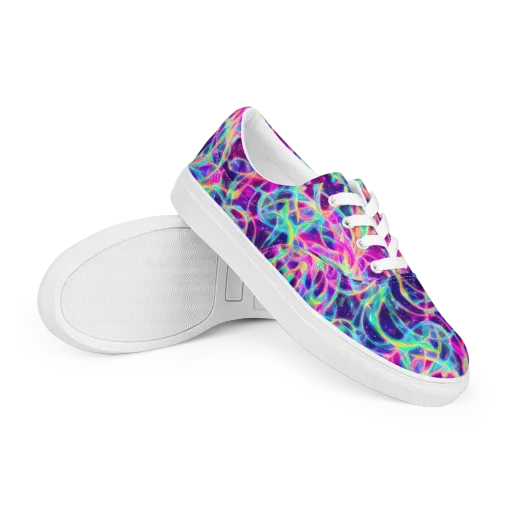 Electric Starweave on a Men's Lace-Up Canvas Shoes