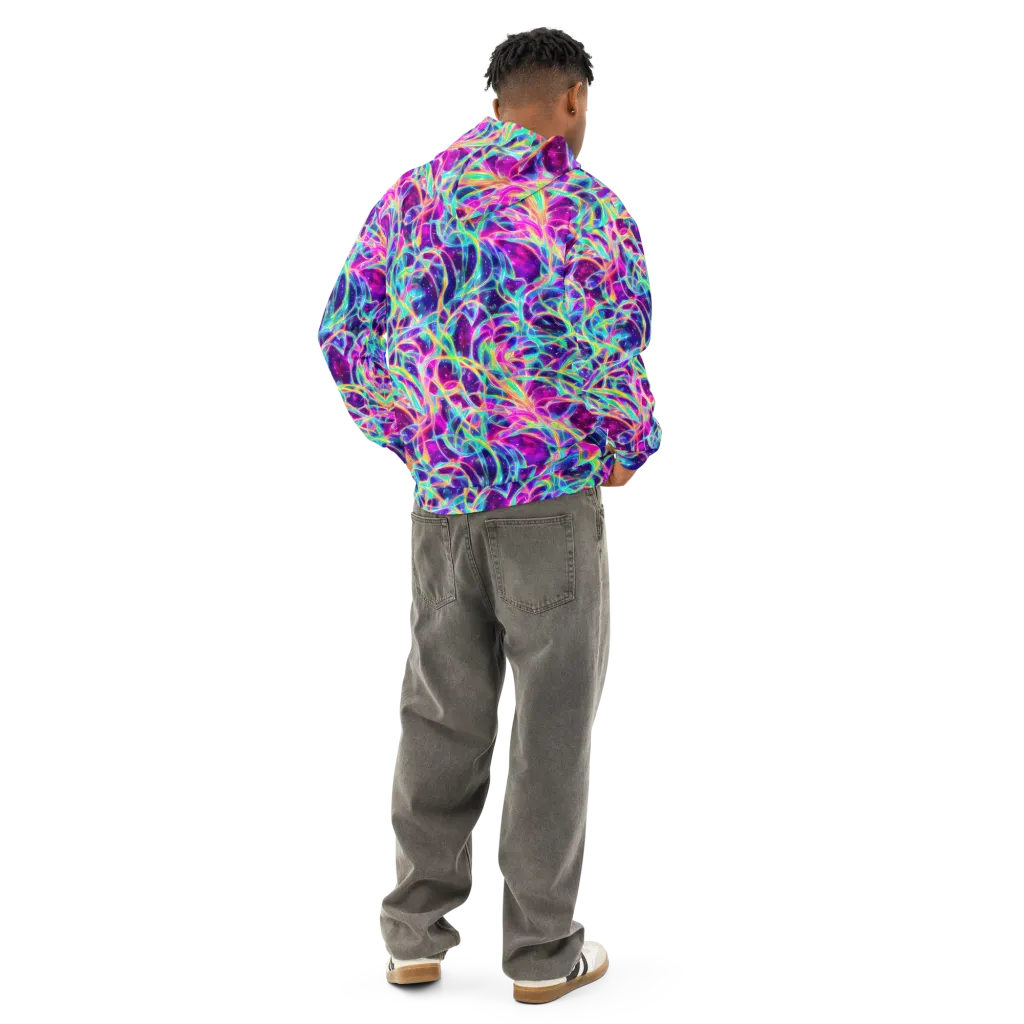 Electric Starweave on Cotton Hoodie — Back