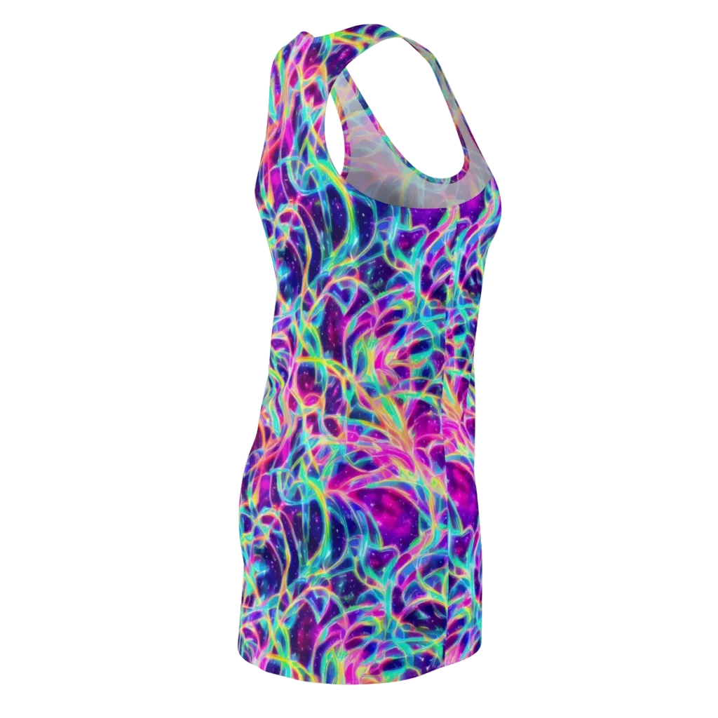Electric Starweave on Racerback Dress — Back Side