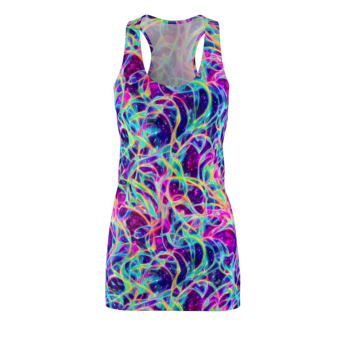 Electric Starweave on Racerback Dress — Front
