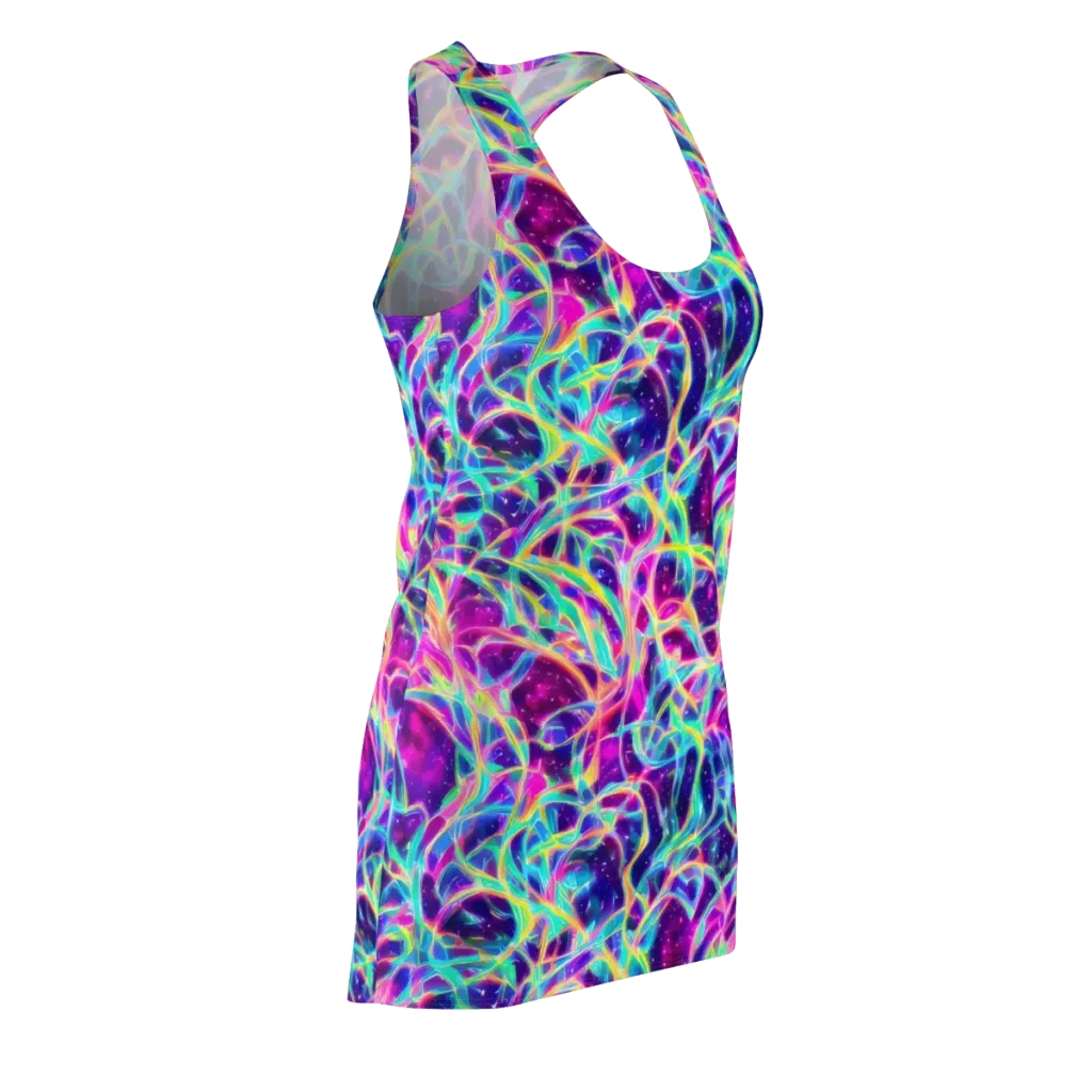 Electric Starweave on Racerback Dress — Front Side