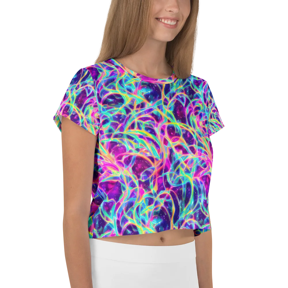 Electric Starweave on Crop Tee — Right