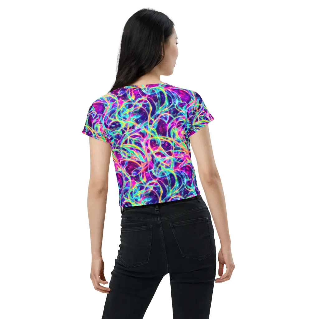 Electric Starweave on Crop Tee — Back