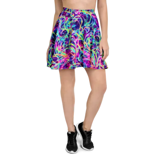 Electric Starweave on a Skater Skirt