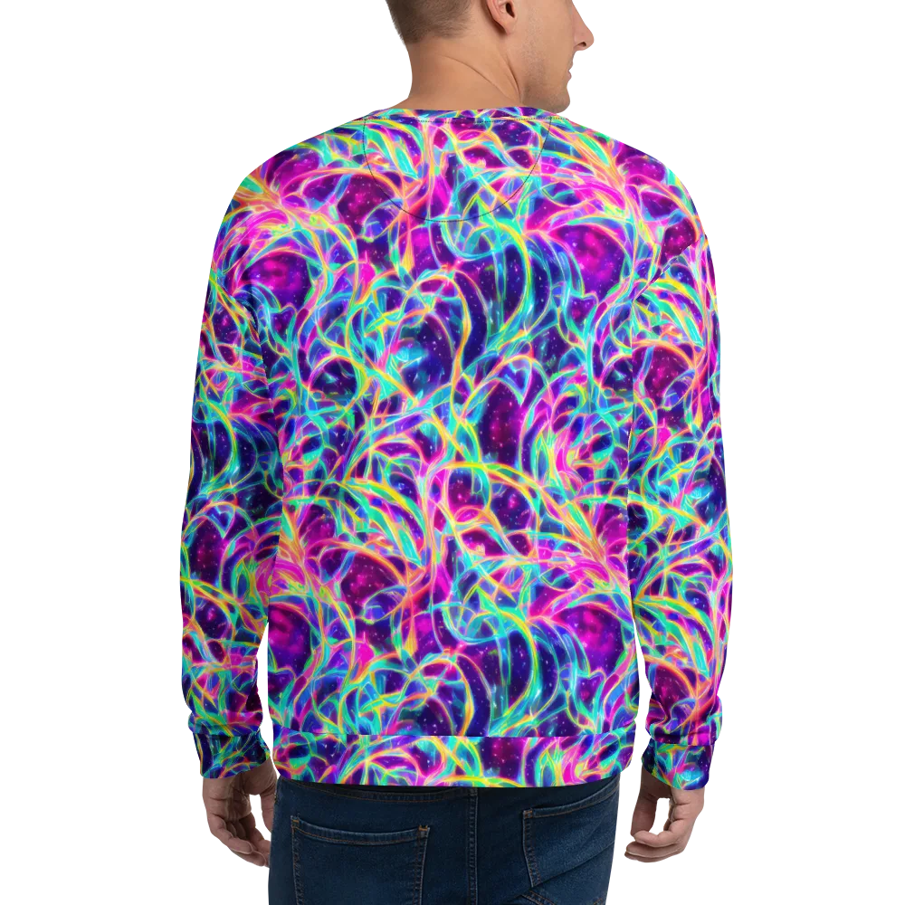 Electric Starweave on Sweatshirt — Back
