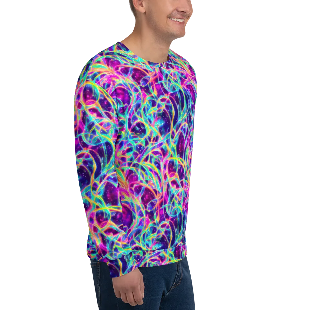 Electric Starweave on Sweatshirt — Right Front