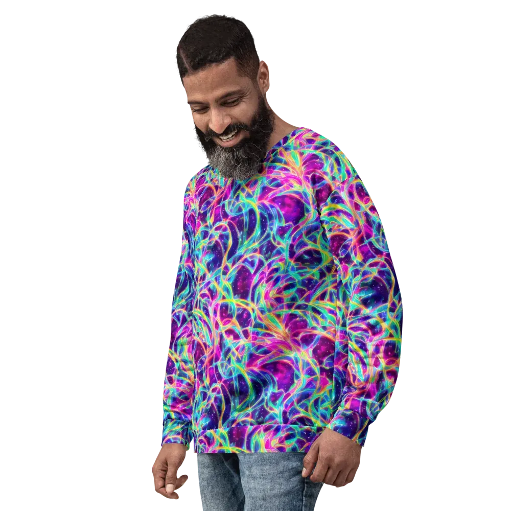 Electric Starweave on Sweatshirt — Left Front